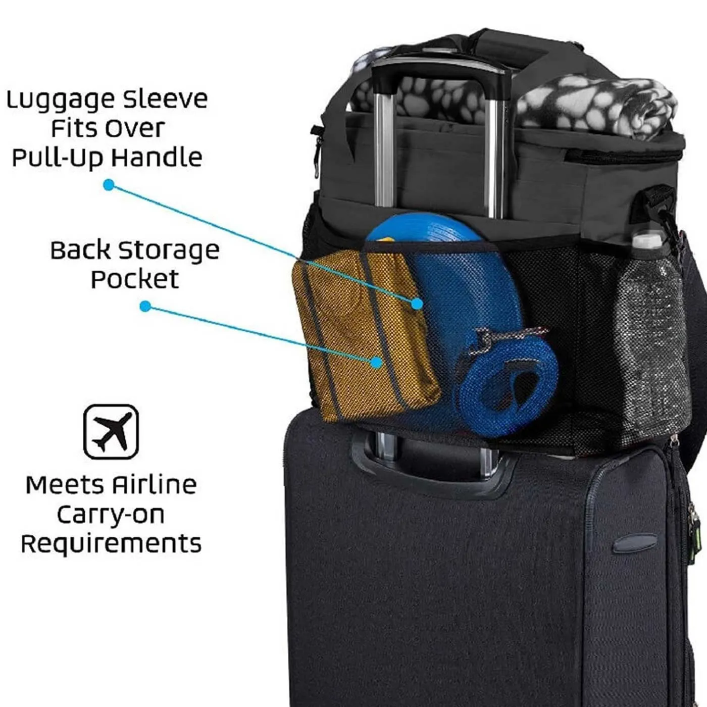 Mobile Dog Gear Weekend Away Bag In Black