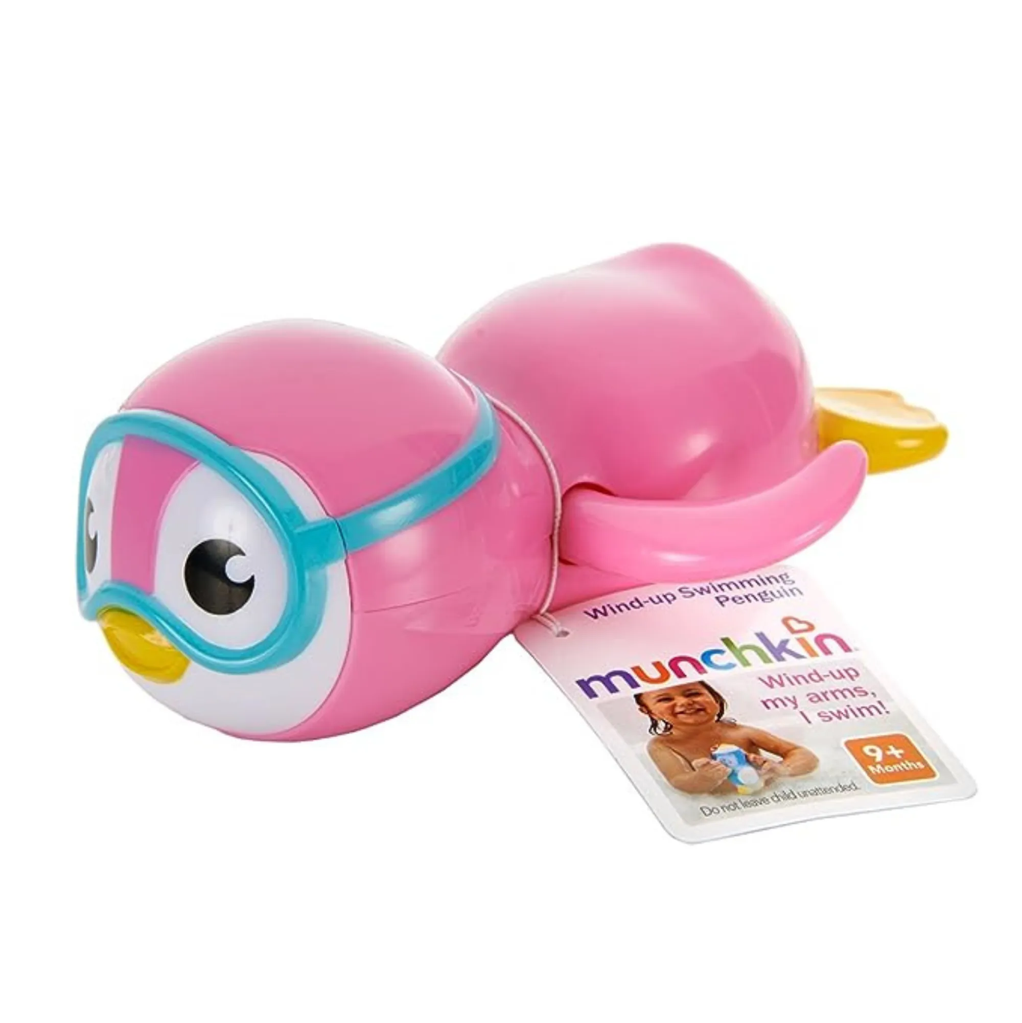 Munchkin Wind Up Swimming Penguin Pink