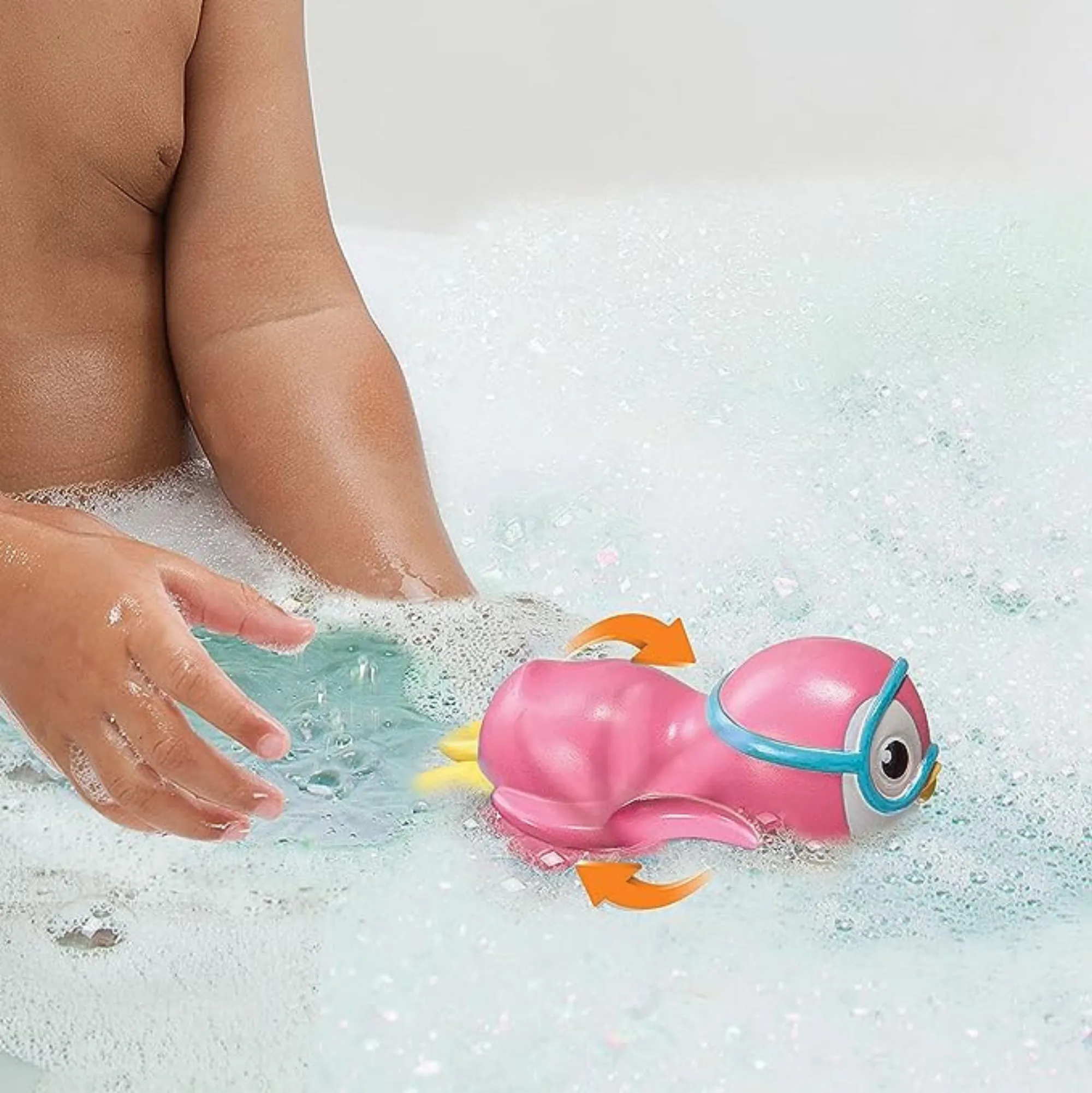 Munchkin Wind Up Swimming Penguin Pink