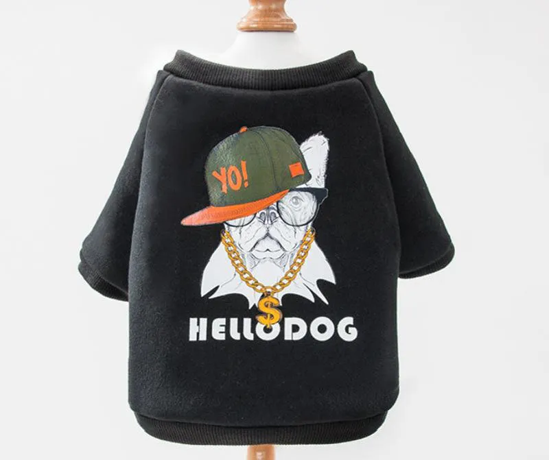 New autumn and winter hooded sweater small and medium-sized dog pet clothes