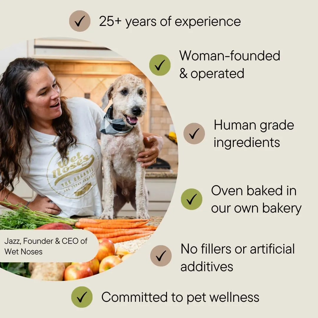 Organic Crunchy Dog Treats  for All Pet Sizes, Breeds  All-Natural Puppy Treat, Senior Dog Snack  100% Human-Grade  Delicious Chews for Dogs - Crunchy Meaty Roasted Beef, 14 Oz (2 Pack)