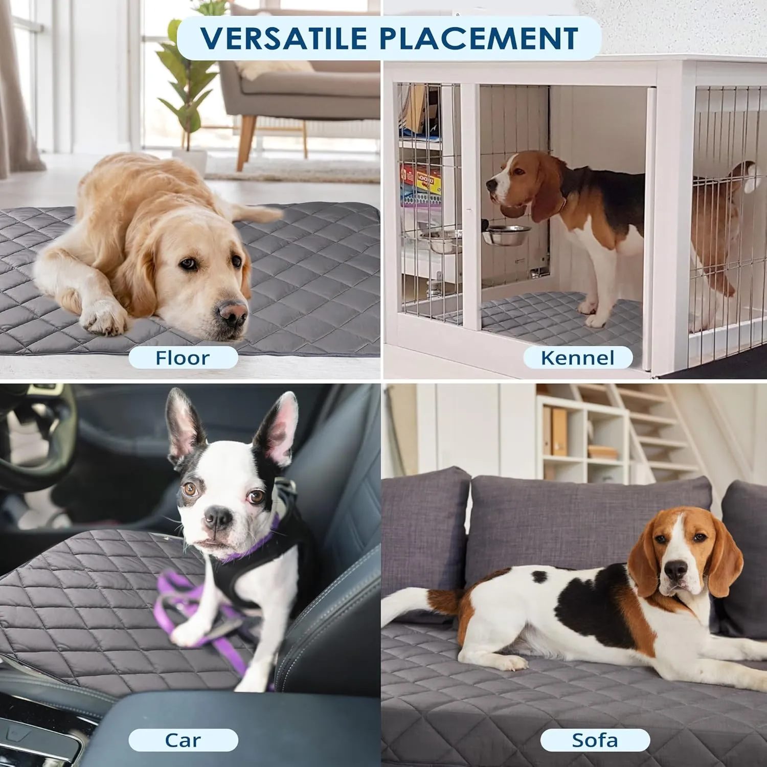 Paw Legend Dog Cooling Mat for Dogs Cats Cooling Pad for Dog Pet Cooling Mat Cooling Blanket Summer Cool Tech Fabric Washable Dog Sleeping Pad on Kennel Sofa Bed Floor Car Seats, Small, Gray