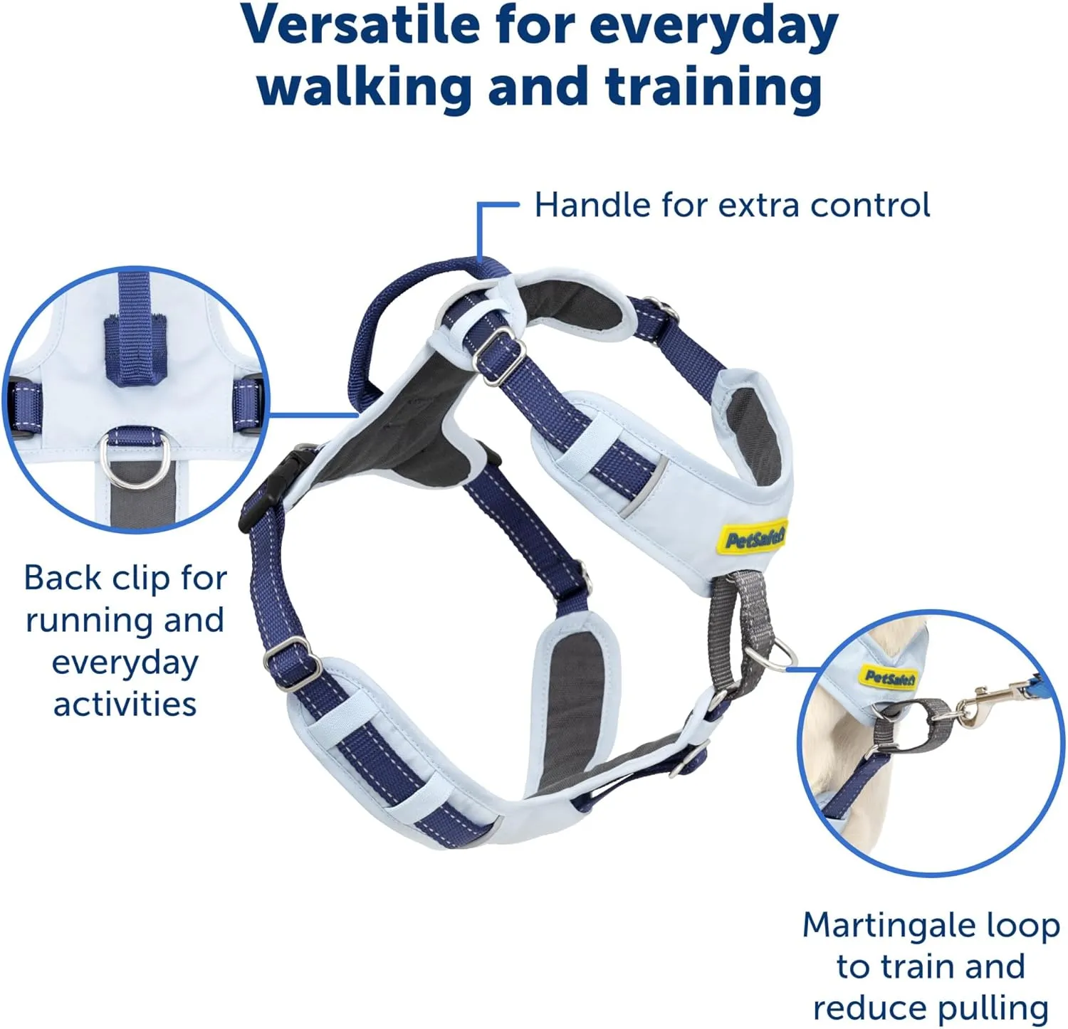 PetSafe Easy Walk Comfort No-Pull Dog Harness Full-Body Padding - Better Walks on The First Use - 5 Points of Adjustment Medium/Large, Green