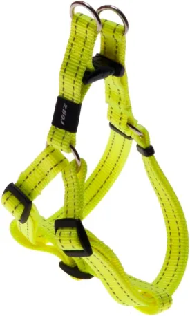 Reflective Adjustable Dog Step in Harness for Medium Dogs; matching collar and leash available, Yellow