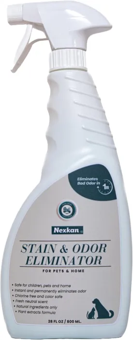 Stain & Odor Eliminator for Pets and Home-Spray-Strong Odors-Liter Deodorizer-for Urine-Poop-Carpet Cleaner-Smell Remover-Absorber-Color Safe-Natural Scent Neutralizer for Dogs & Cats- 28 oz.