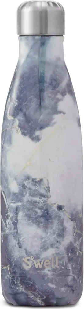S'well Stainless Steel Water Bottle, 17oz, Blue Granite, Triple Layered Vacuum Insulated Containers Keeps Drinks Cold for 36 Hours and Hot for 18, BPA Free, Perfect for On the Go