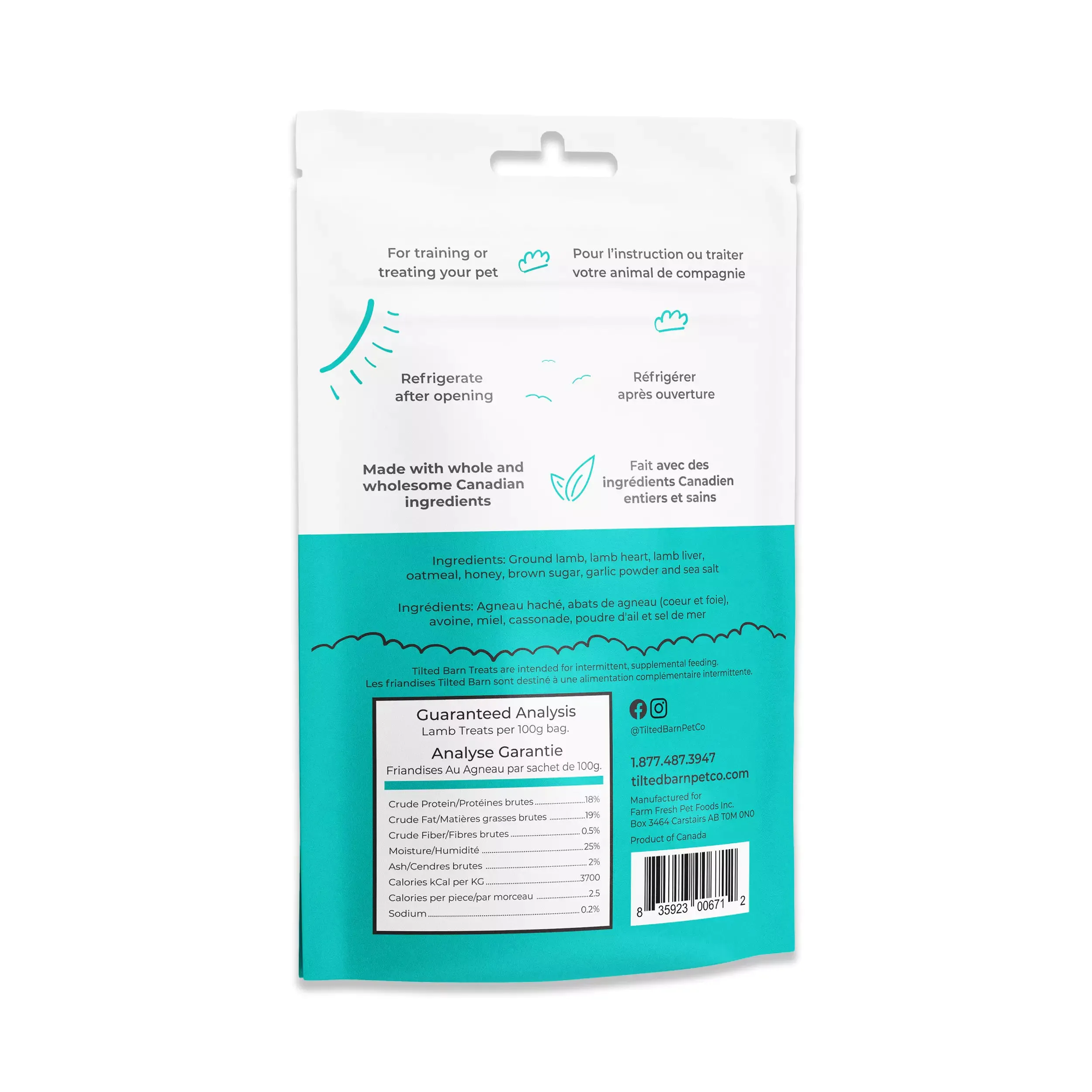 Tilted Barn - Treats - Lamb 100g
