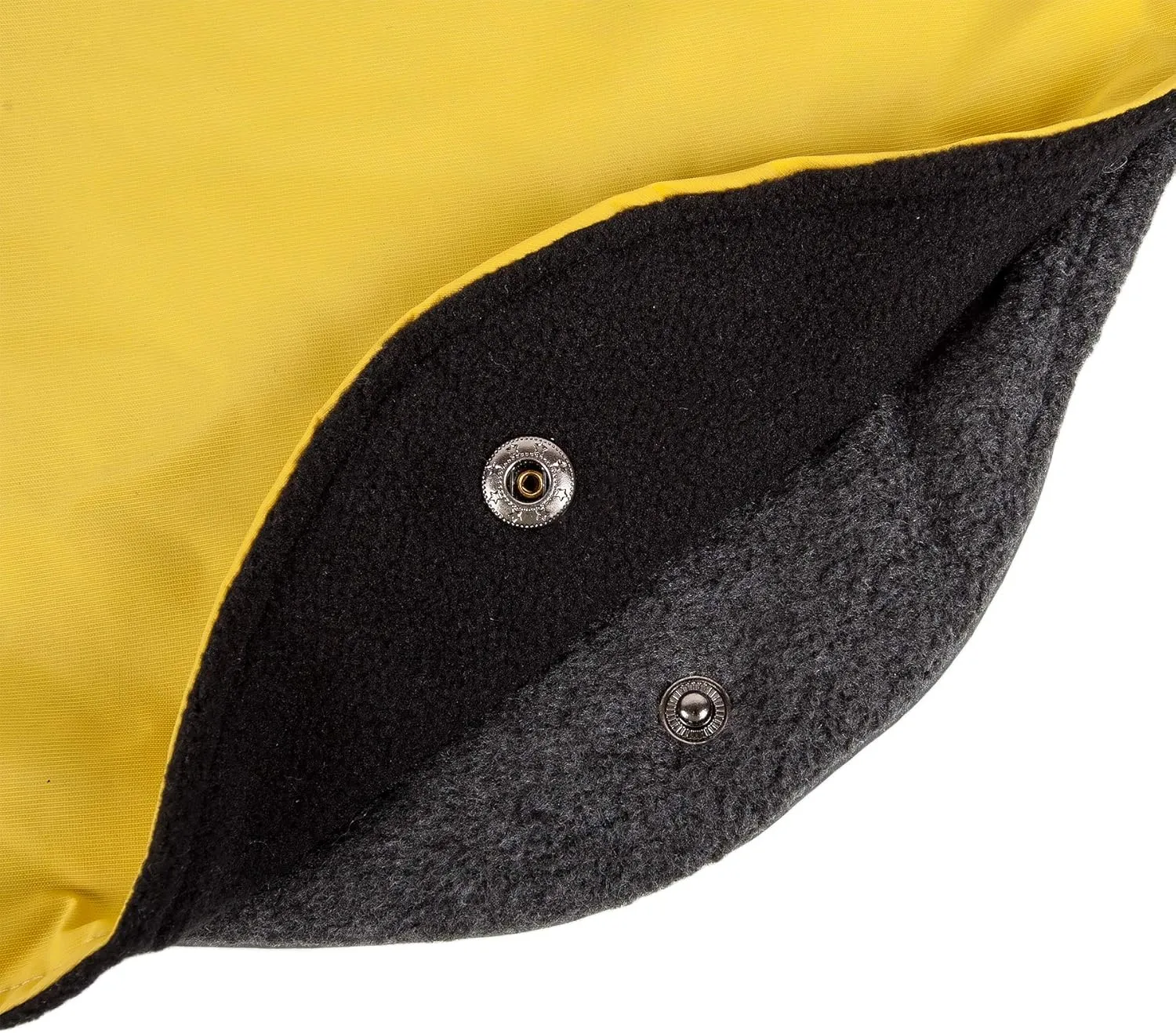 TOUCHDOG 'Lightening-Shield' Waterproof 2-in-1 with Removable Polar Fleece Lining Pet Dog Coat Jacket w/ Blackshark Technology, Medium, Sporty Yellow, Charcoal Black