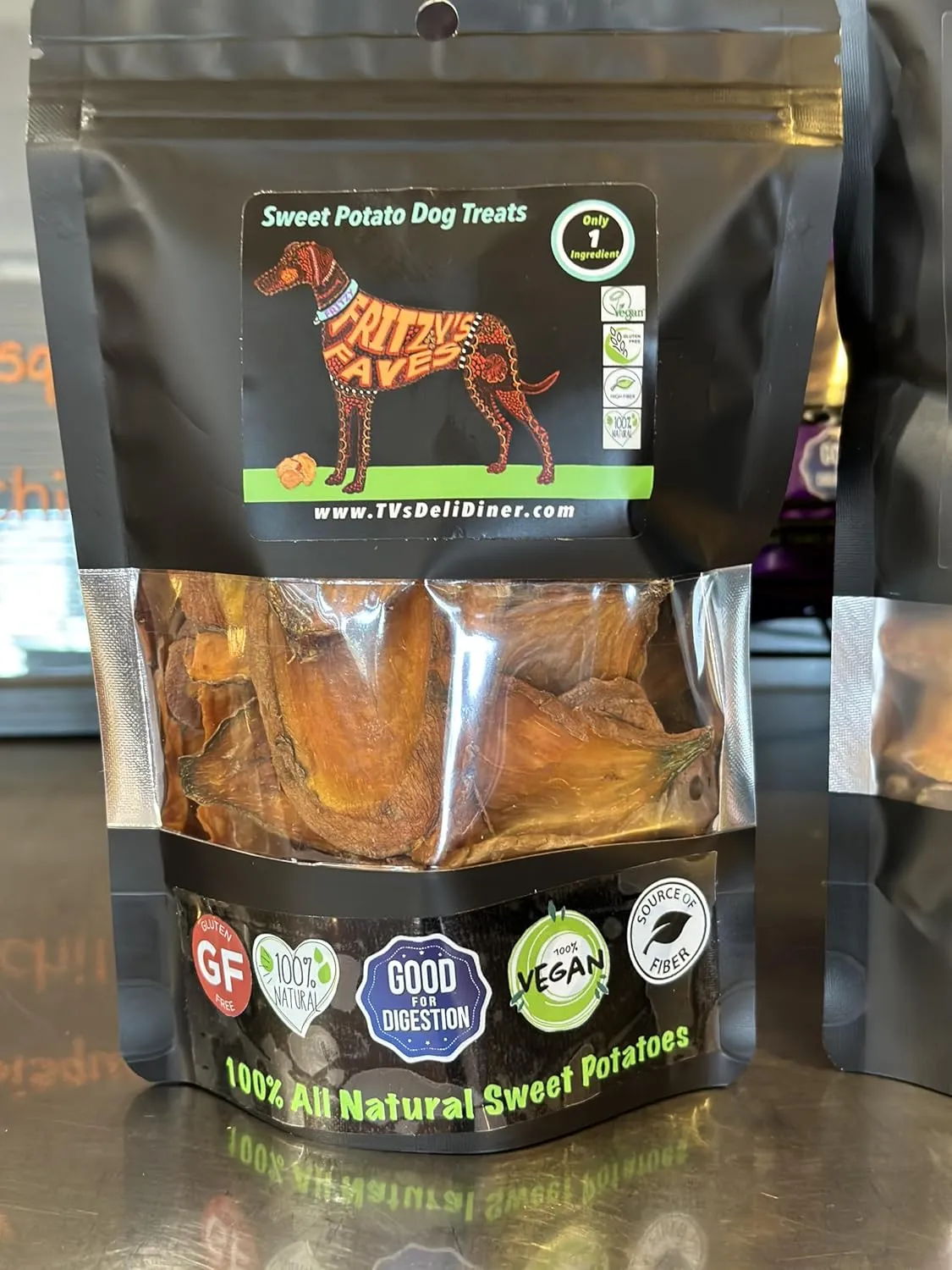TV's Deli & Diner Fritzy's Faves | Sweet Potato Dog Treats | 100% Natural Dog Treats | Great for Digestion & Dental Health | Handmade (16oz)