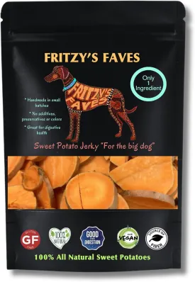 TV's Deli & Diner Fritzy's Faves | Sweet Potato Dog Treats | 100% Natural Dog Treats | Great for Digestion & Dental Health | Handmade (16oz)