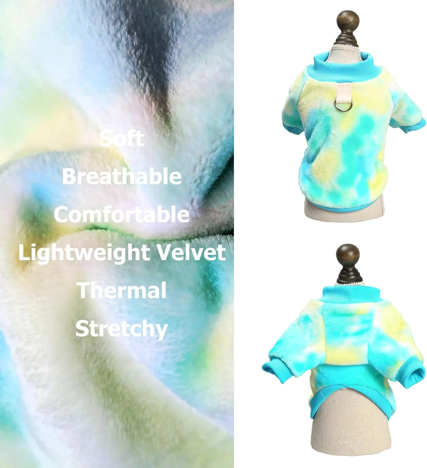 Ultra Soft and Warm Puppy Cat Pet Sweater and Coat for Small Dogs - Girl or Boy - Blue, XL