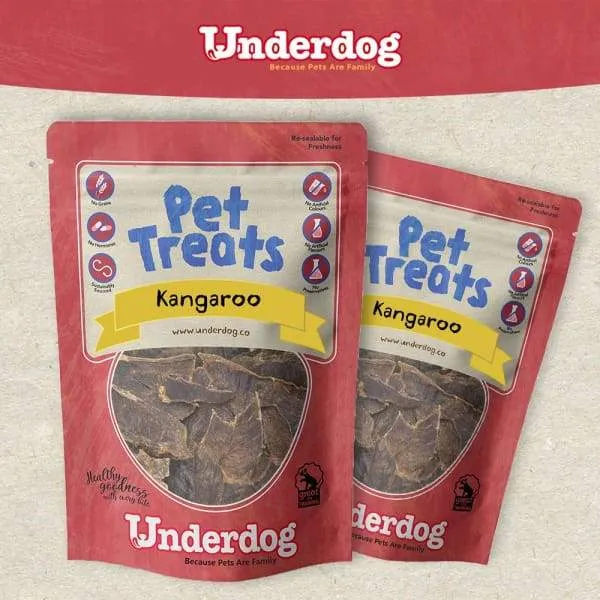Underdog Kangaroo Air Dried Dog Treats 60g