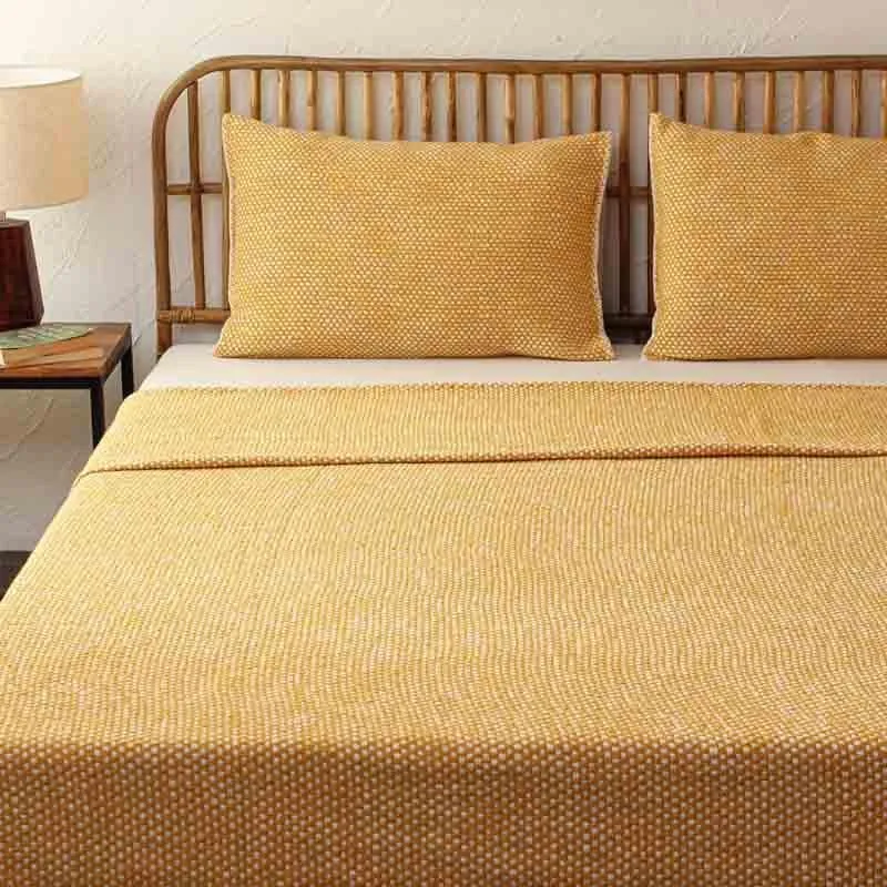 Vindhya Bedcover - Yellow