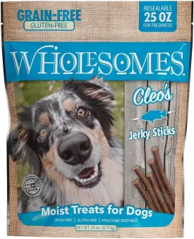Wholesomes Cleo's Jerky Sticks Grain Free Dog Treats, 25 oz, Blue, 2100106